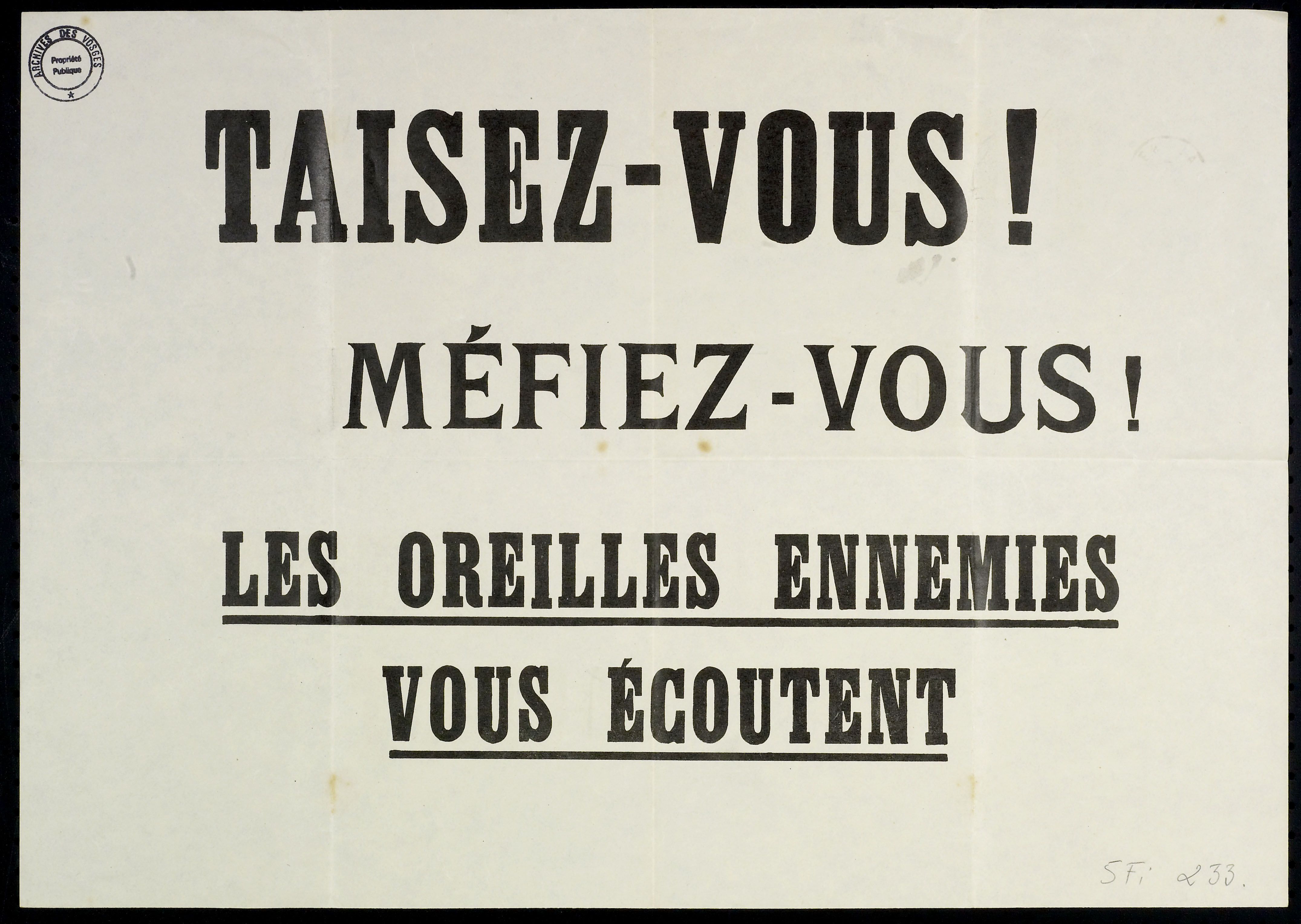 La vie des civils dans les Vosges durant la Grande Guerre (1914-1920)